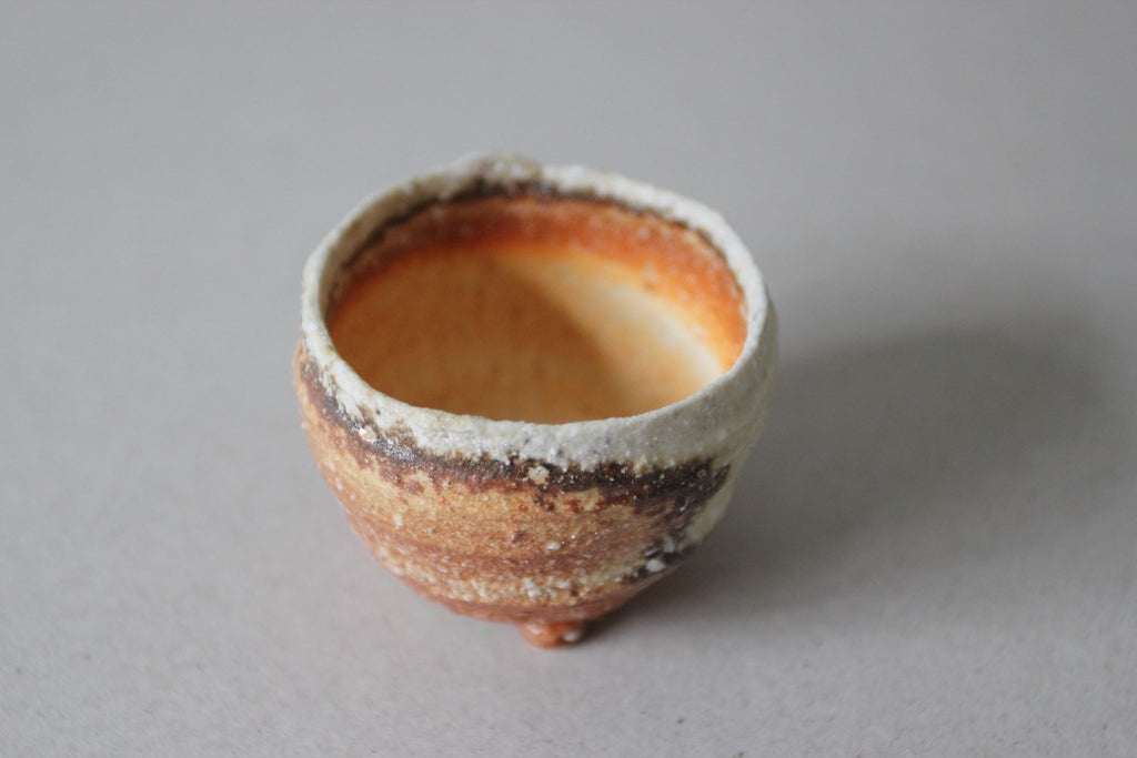 Shigaraki Ware Mini Vase: Rustic Japanese Pottery, Wabi Sabi Decor