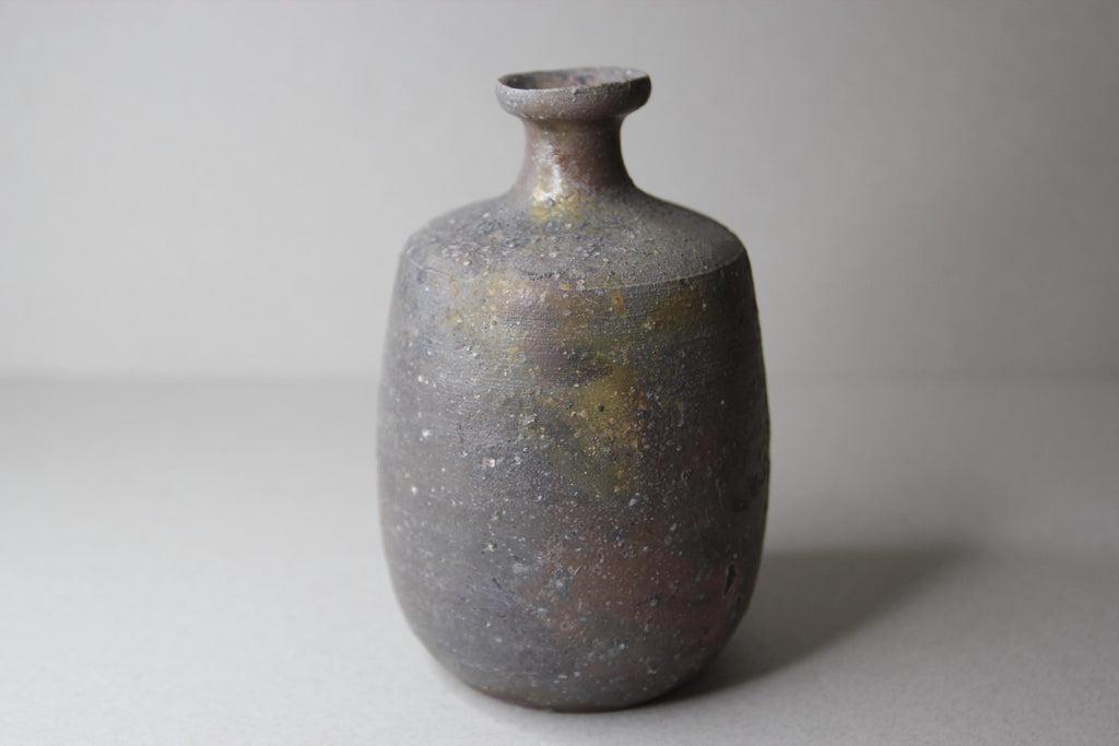 Bizen Ware Sake Set: Authentic Japanese Kankiri-yaki Pottery