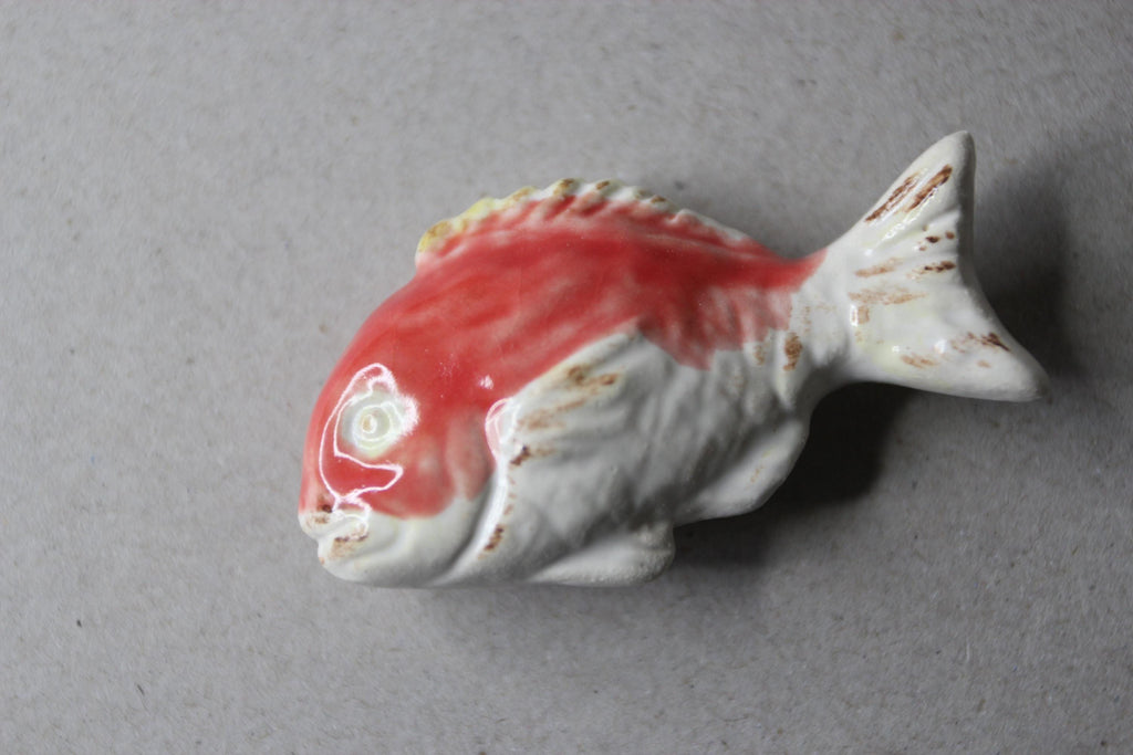 Handmade Red Snapper Chopstick Rest: Japanese Ceramic Fish