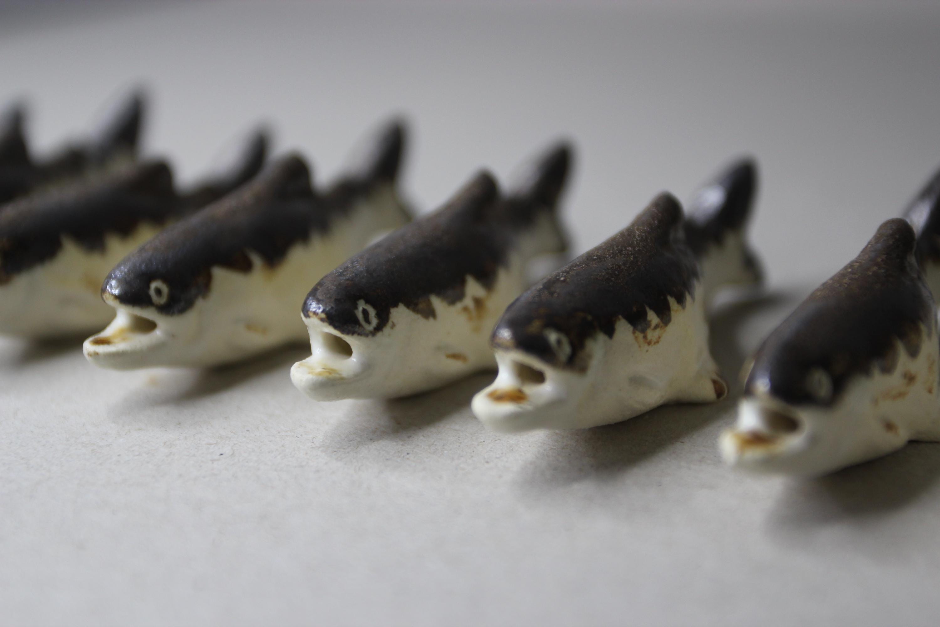 Grilled Ayu Fish Chopstick Rest: Japanese Ceramic Tableware