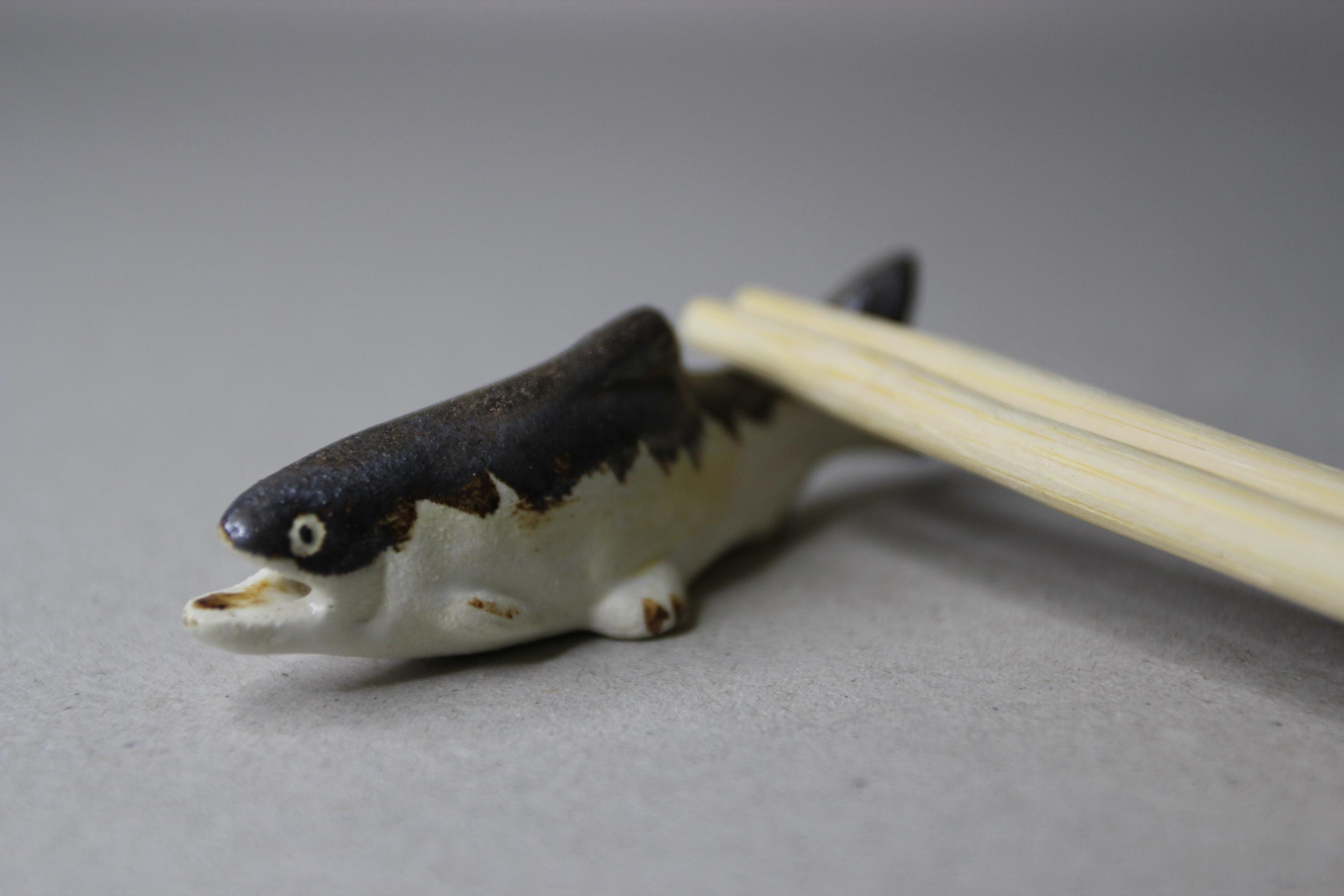Grilled Ayu Fish Chopstick Rest: Japanese Ceramic Tableware
