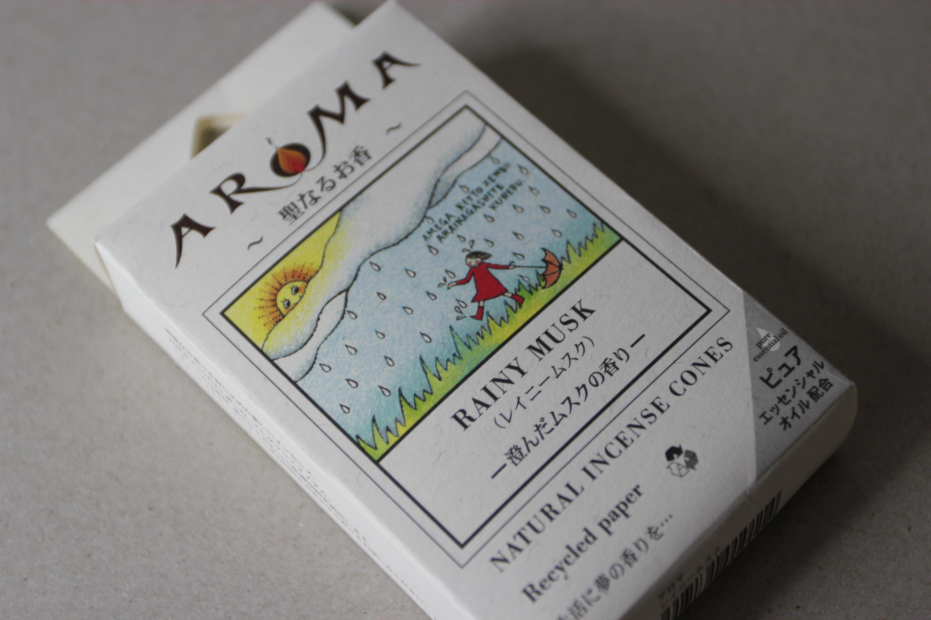 Rainy Musk Japanese Incense Cones: Earthy Rain Scent, Aromatherapy