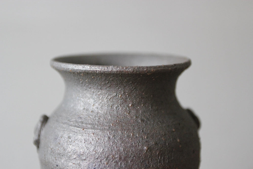Shigaraki Mini Ceramic Flower Vase: Handcrafted Japanese Pottery