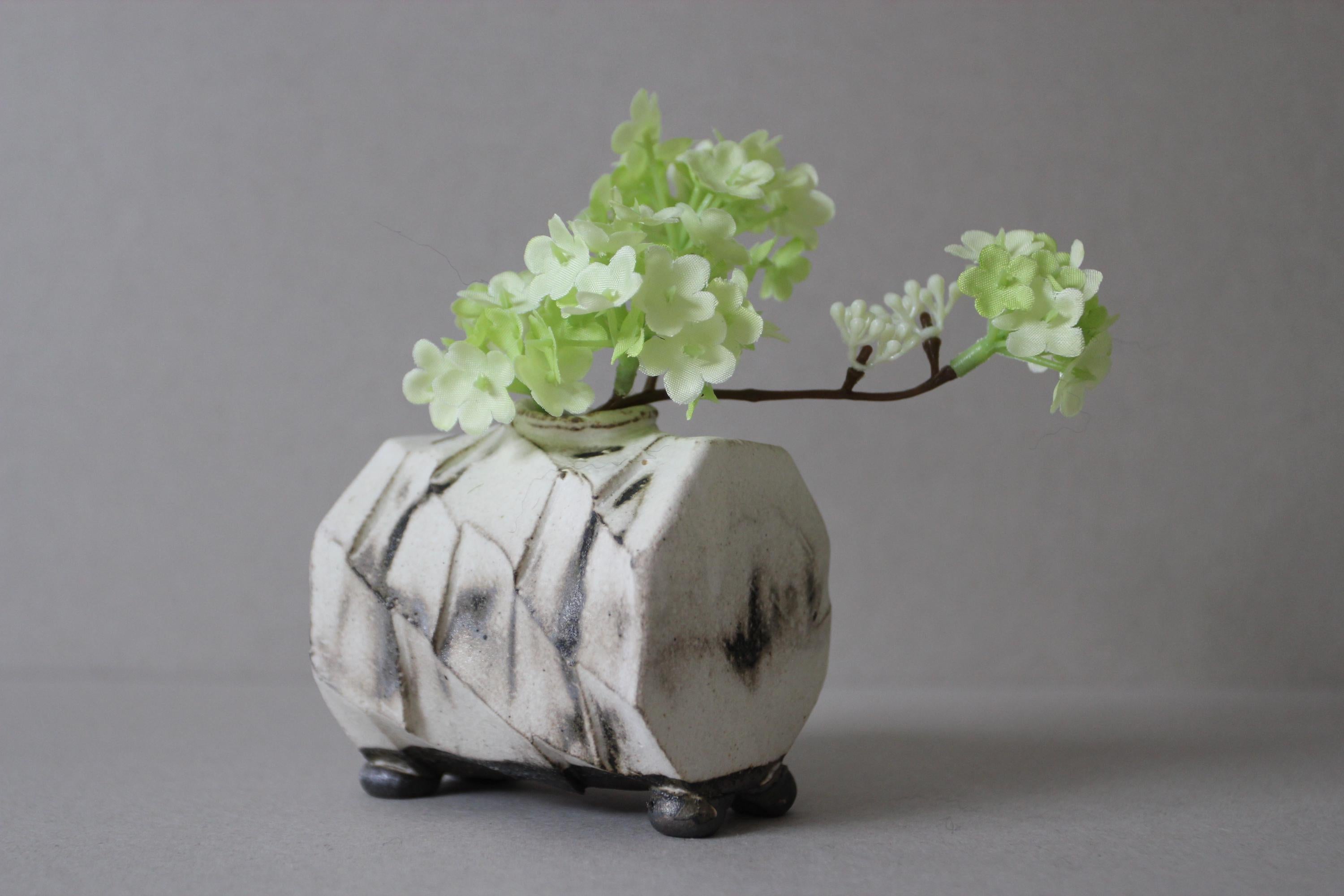 Shigaraki Ware Mini Vase: Japanese Ceramic Bud Vase, Wabi Sabi Decor