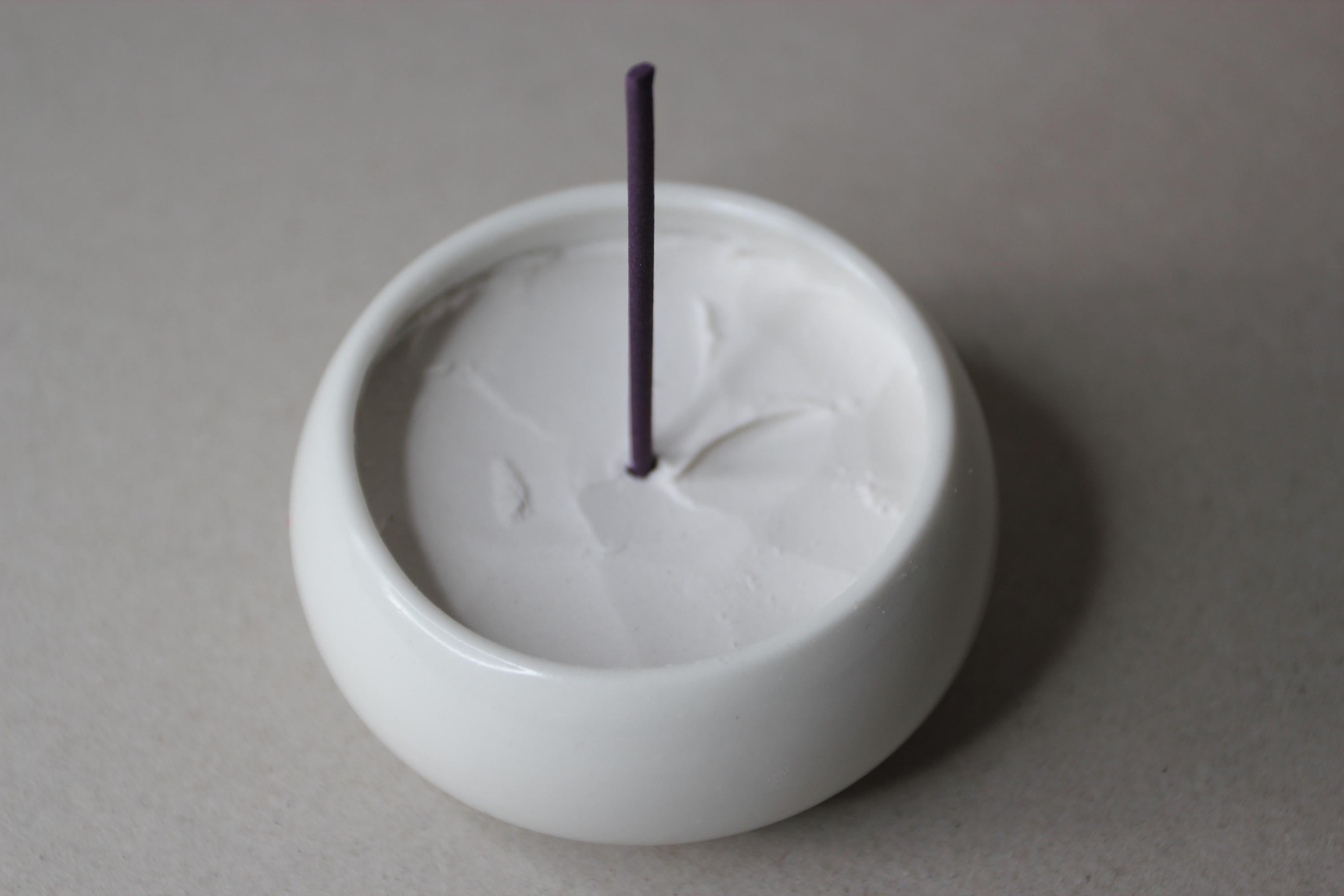 Japanese Incense Censer Ash - Cloud White- Made in Japan