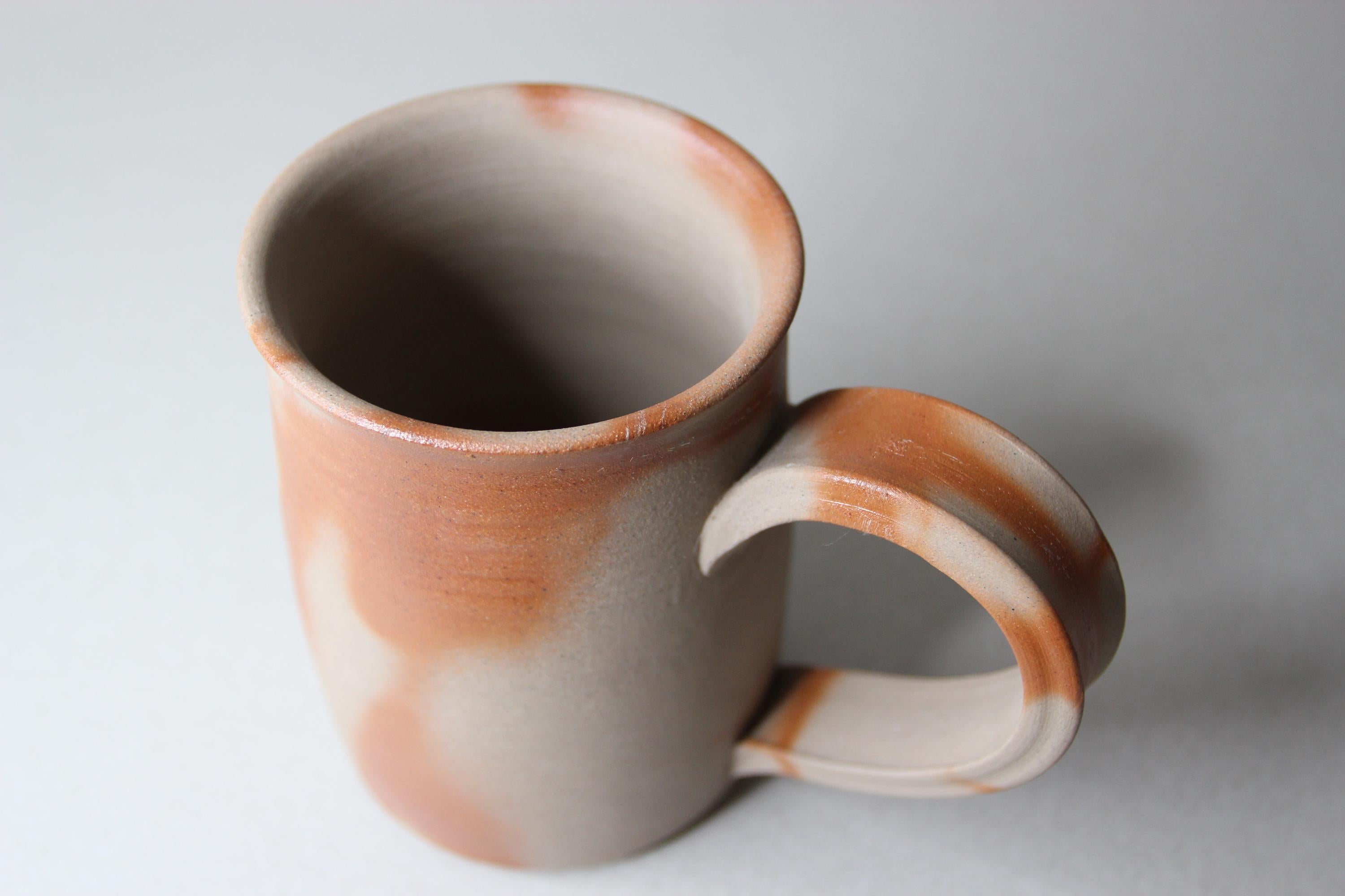 Handmade Bizen Ware Beer Mug: Rustic Japanese Pottery Cup