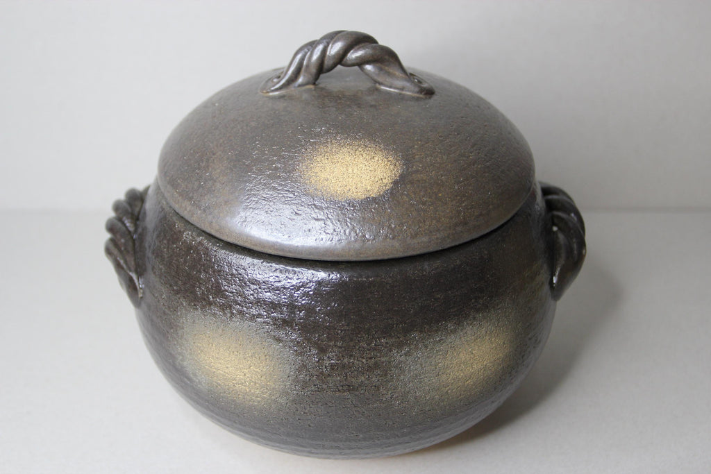 Handmade Bankoyaki Donabe Rice Cooker: Japanese Clay Pot, 5-Cup