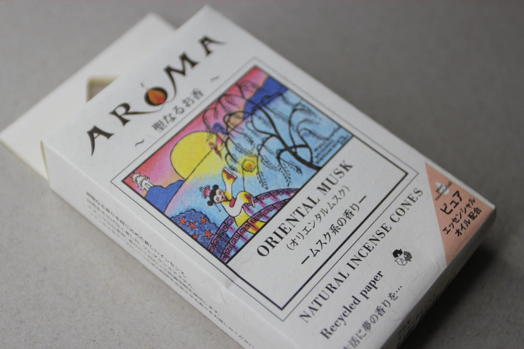 Oriental Musk Incense Cones: Earthy Japanese Aromatherapy (16 Cones, 20 Min Burn Time)