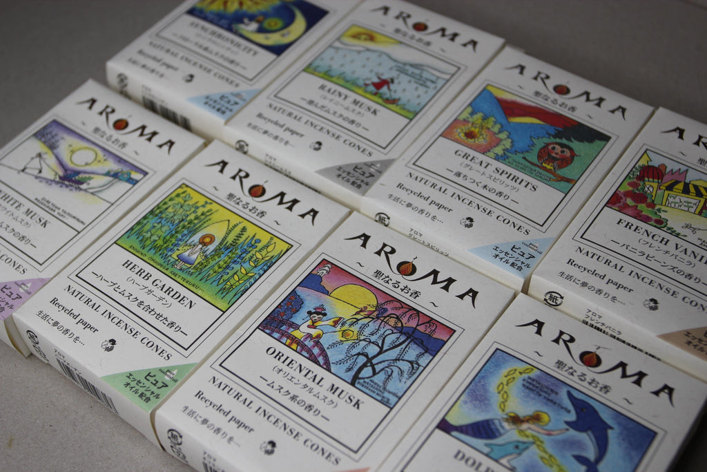 Japanese Incense Cones: Herb Garden Scent - 20 Min Burn Time