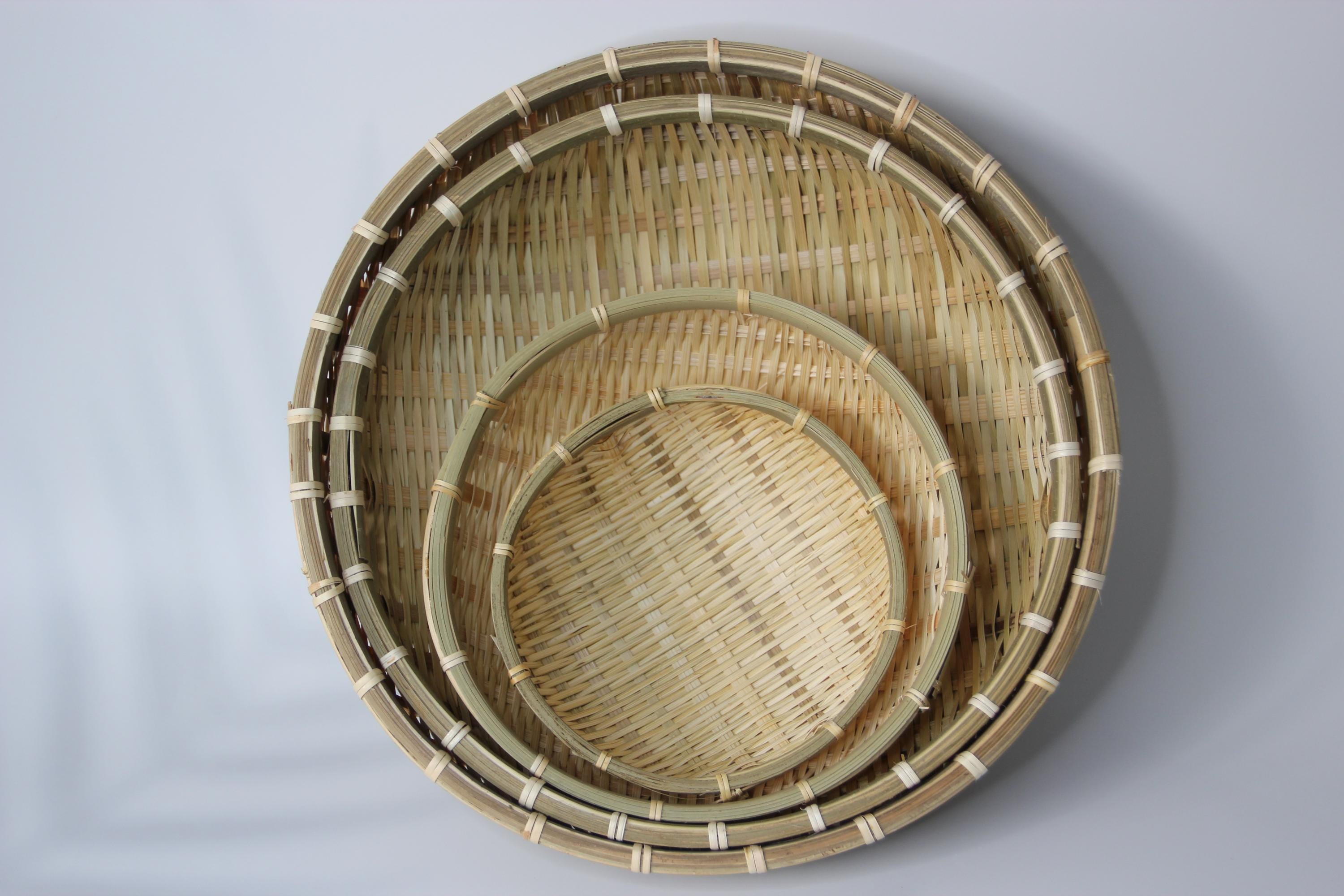 Handmade Bamboo Colander: Natural Kitchen Strainer, Rustic Decor