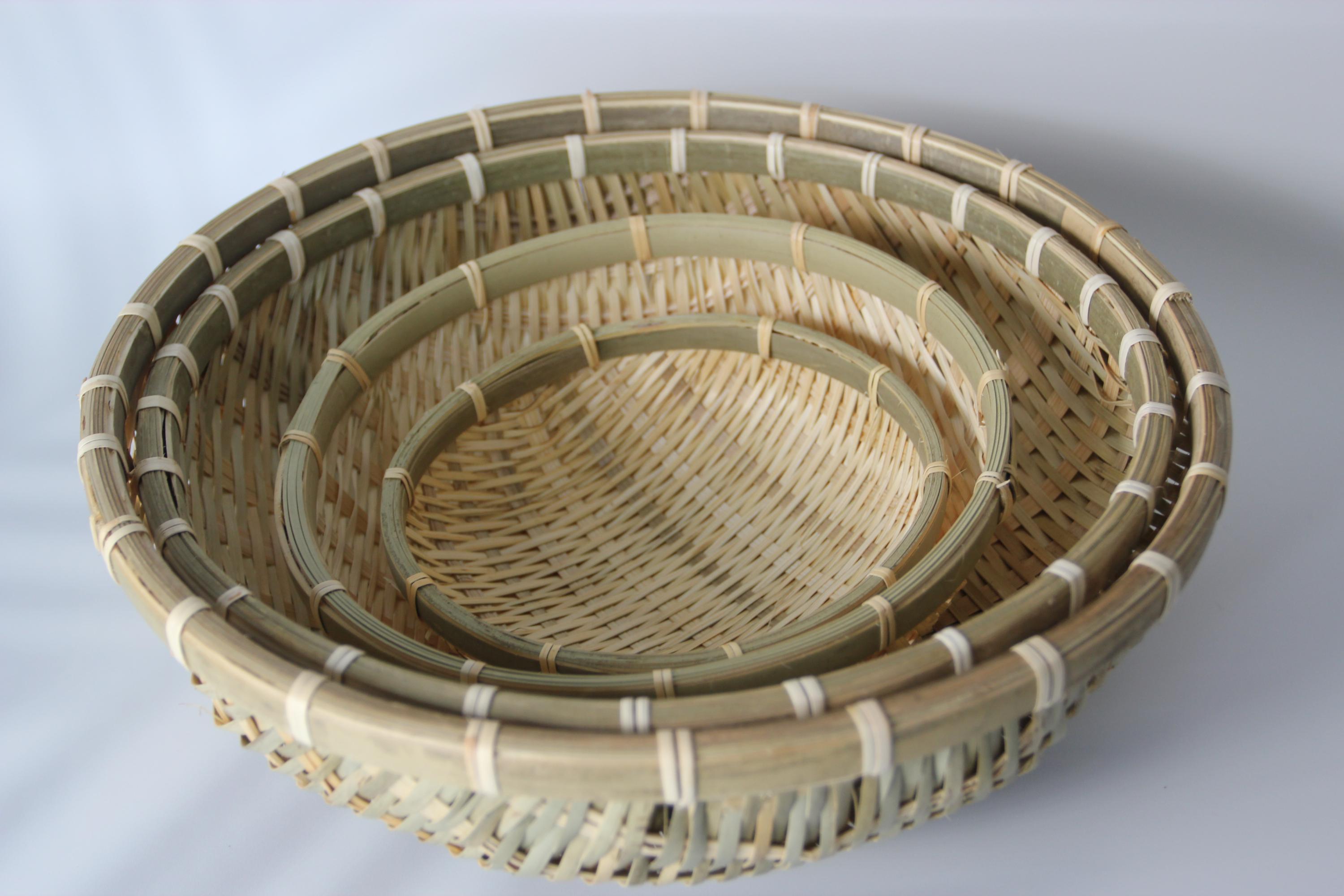 Handmade Bamboo Colander: Natural Kitchen Strainer, Rustic Decor