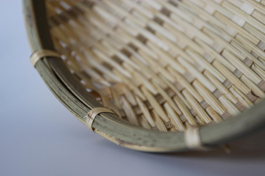 Handmade Bamboo Colander: Natural Kitchen Strainer, Rustic Decor