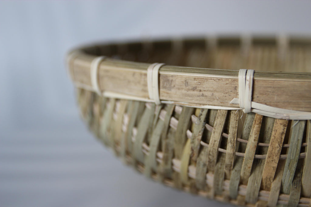 Handmade Bamboo Colander: Natural Kitchen Strainer, Rustic Decor