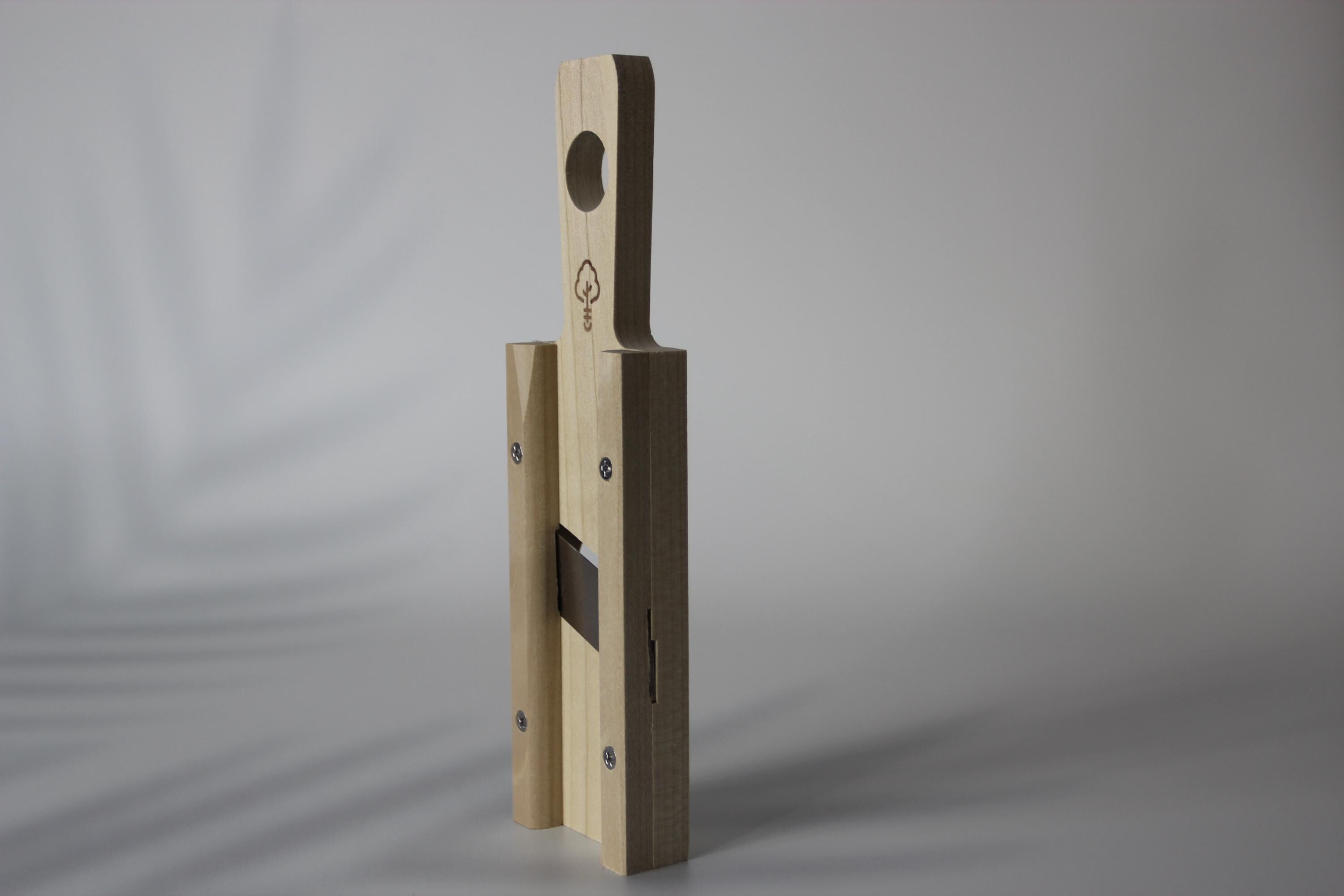 Made in Japan Hinoki Wood Vegetable Slicer: Stainless Steel Blade