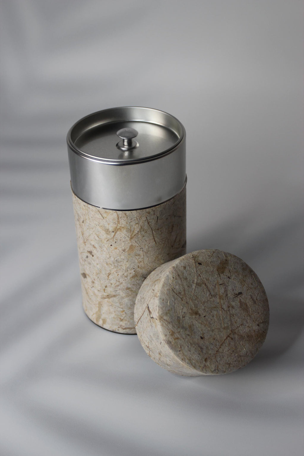 Washi Paper Tea Canister: Large Japanese Tea Tin (200g) or Small (100g)