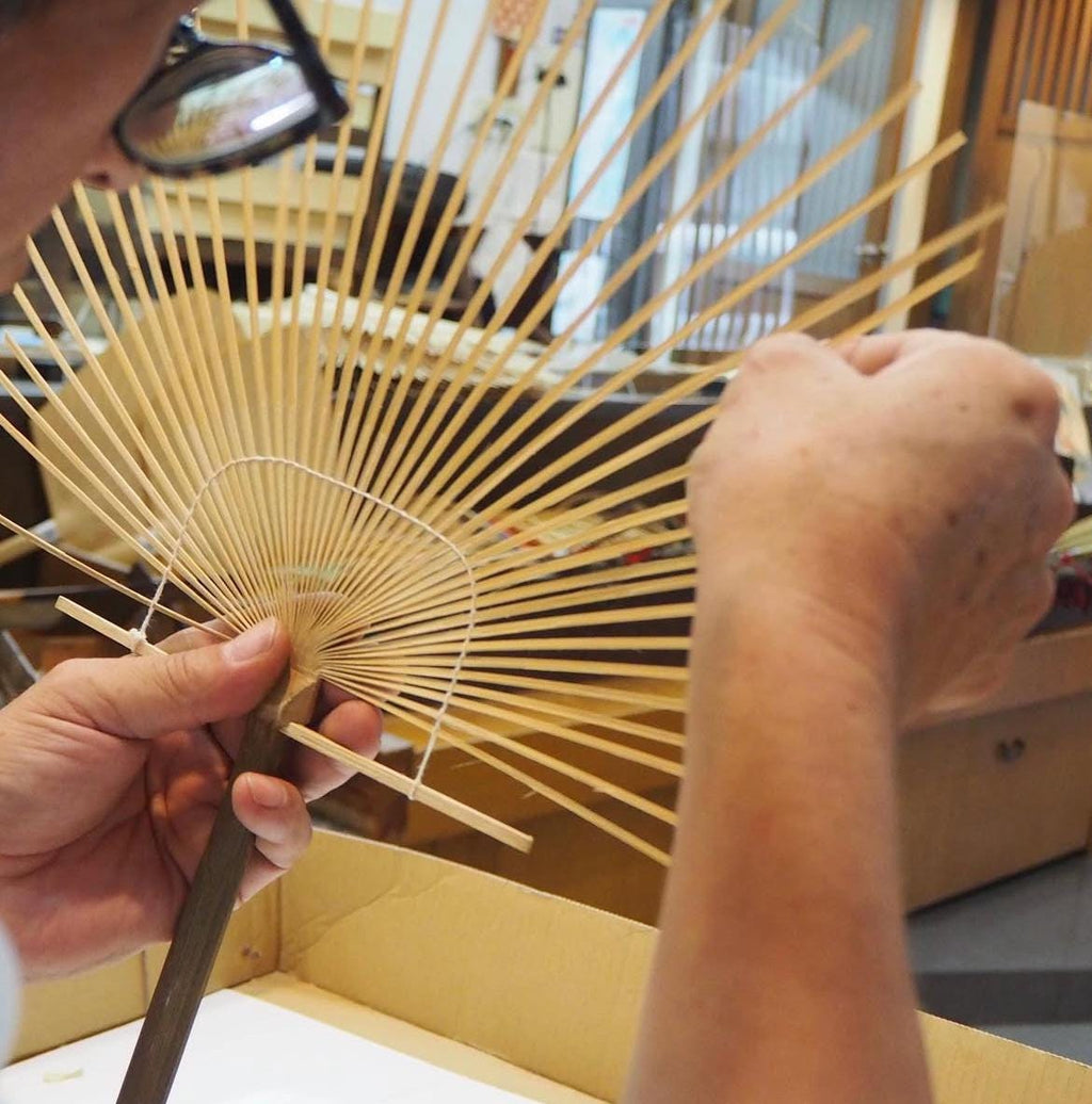 Handmade Japanese Persimmon Paper Fan | 400-Year Tradition | Kurikawa Shoten Kumamoto | Made in Japan Gift