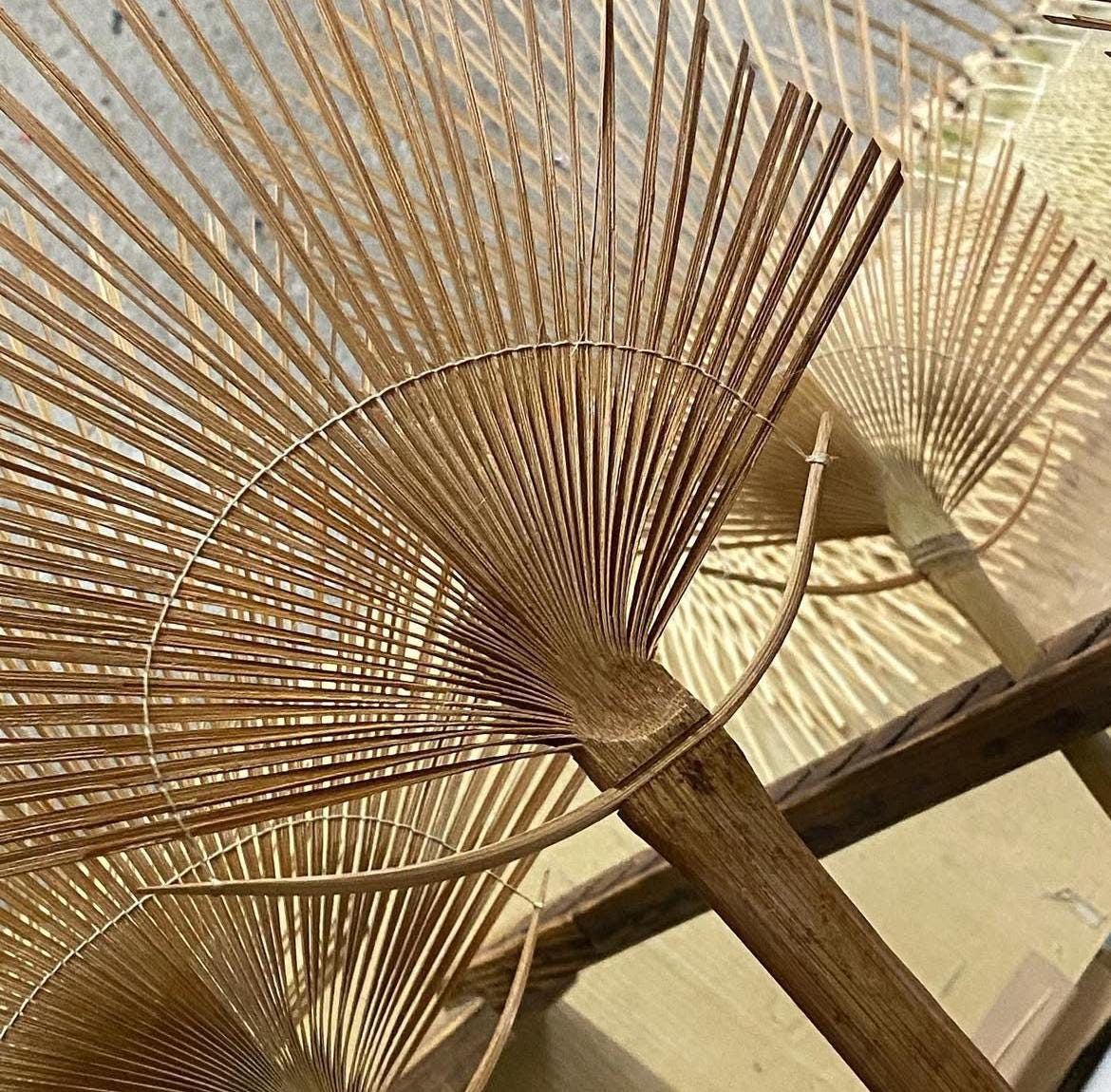 Traditional Japanese Bamboo & Persimmon Paper Fan from Kumamoto | Kurikawa Shoten | 400-Year Heritage