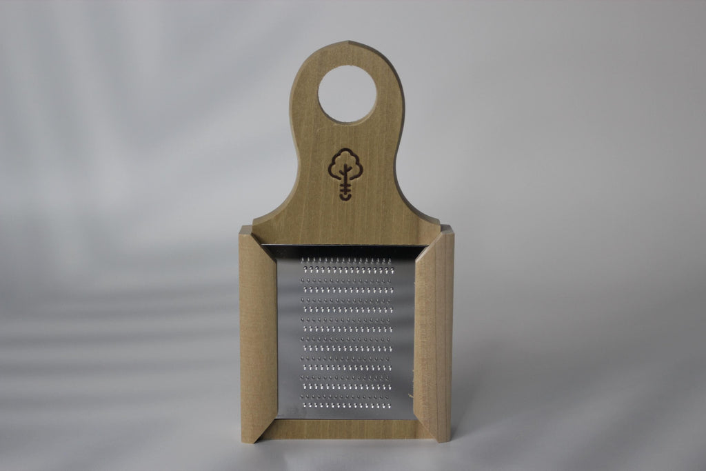 Japanese Wasabi Grater: Hinoki Wood Handle, Stainless Steel Blade