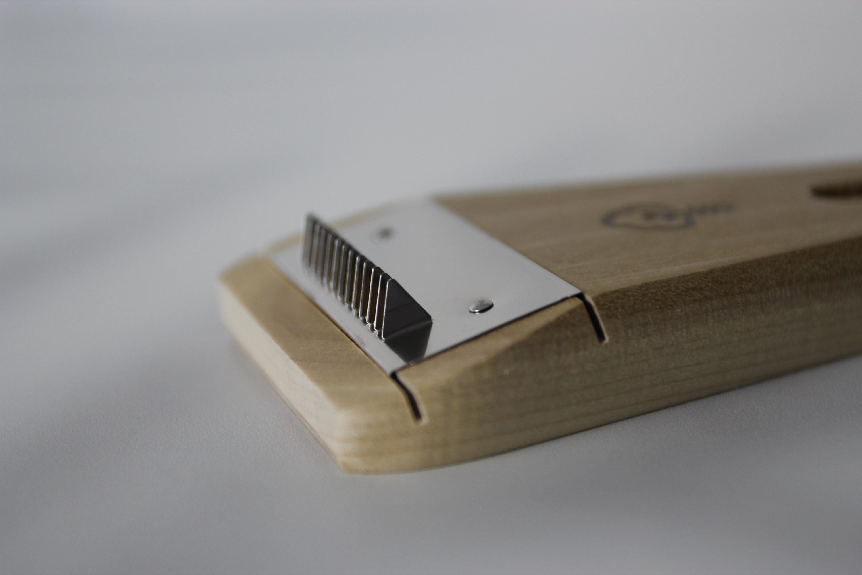 Japanese Julienne Peeler: Hinoki Wood Handle, Stainless Steel Blade