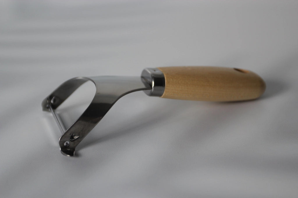 Japanese Maple Wood Vegetable Peeler: Stainless Steel Y-Peeler, Made in Japan