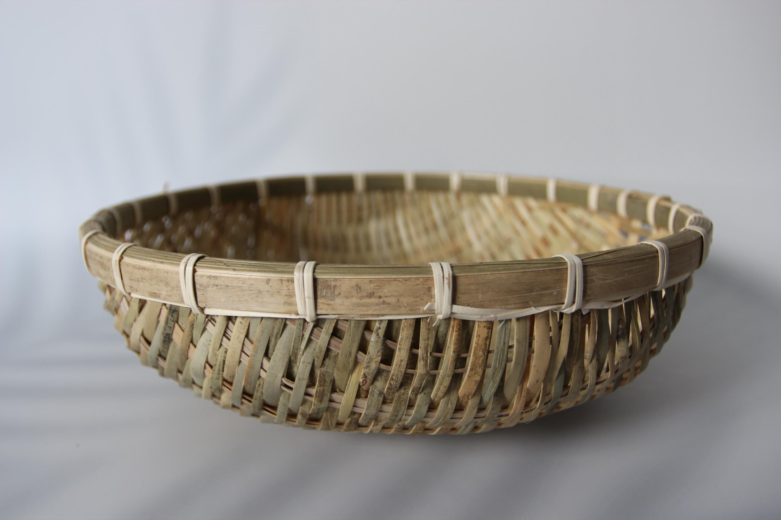 Handmade Bamboo Colander: Natural Kitchen Strainer, Rustic Decor