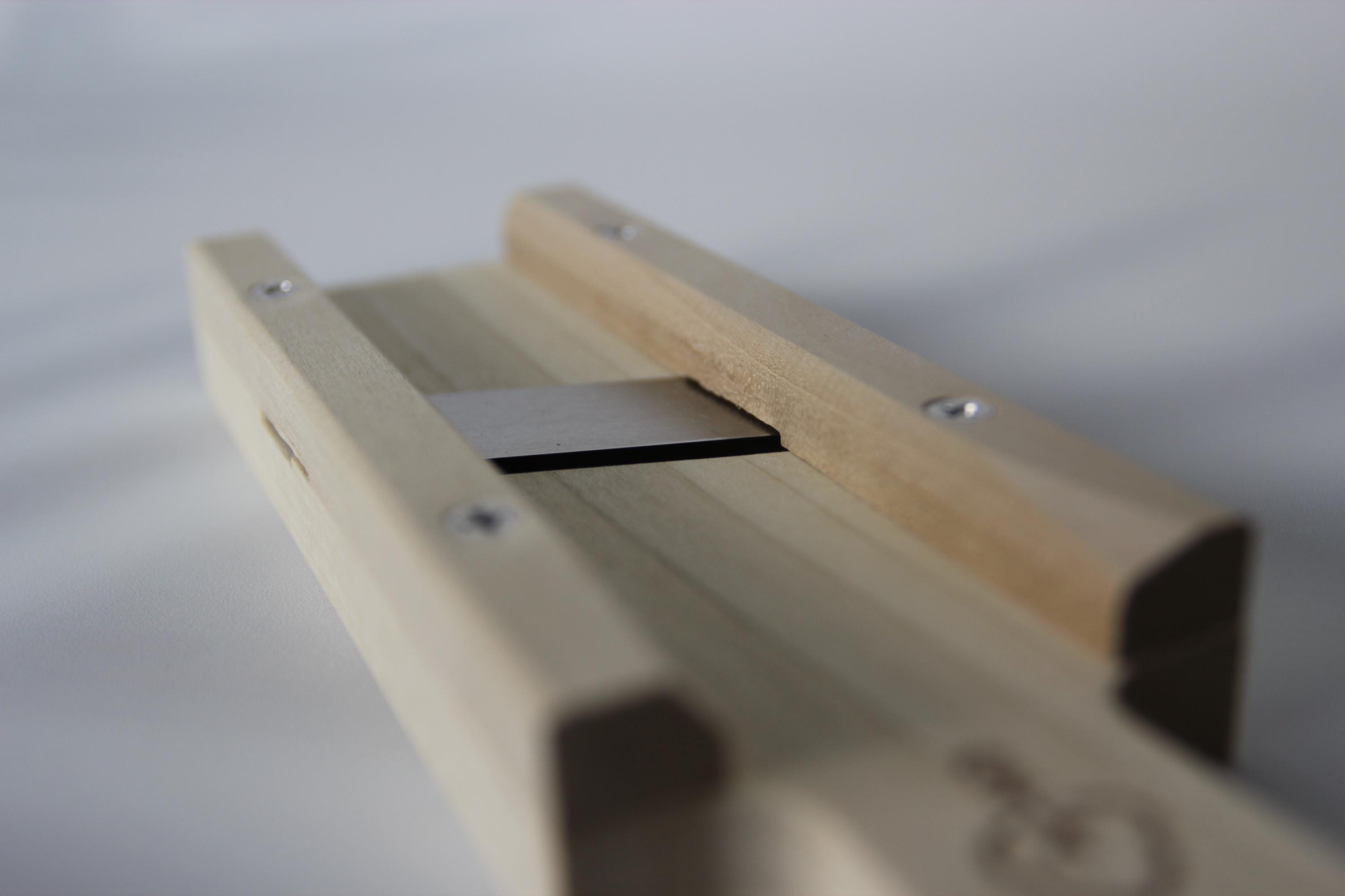 Made in Japan Hinoki Wood Vegetable Slicer: Stainless Steel Blade