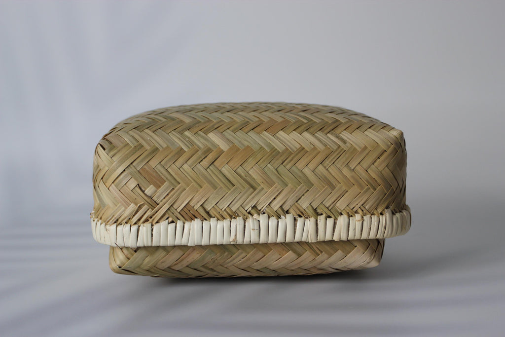 Handwoven Bamboo Ajiro Bento Box: Japanese Kitchen Organizer