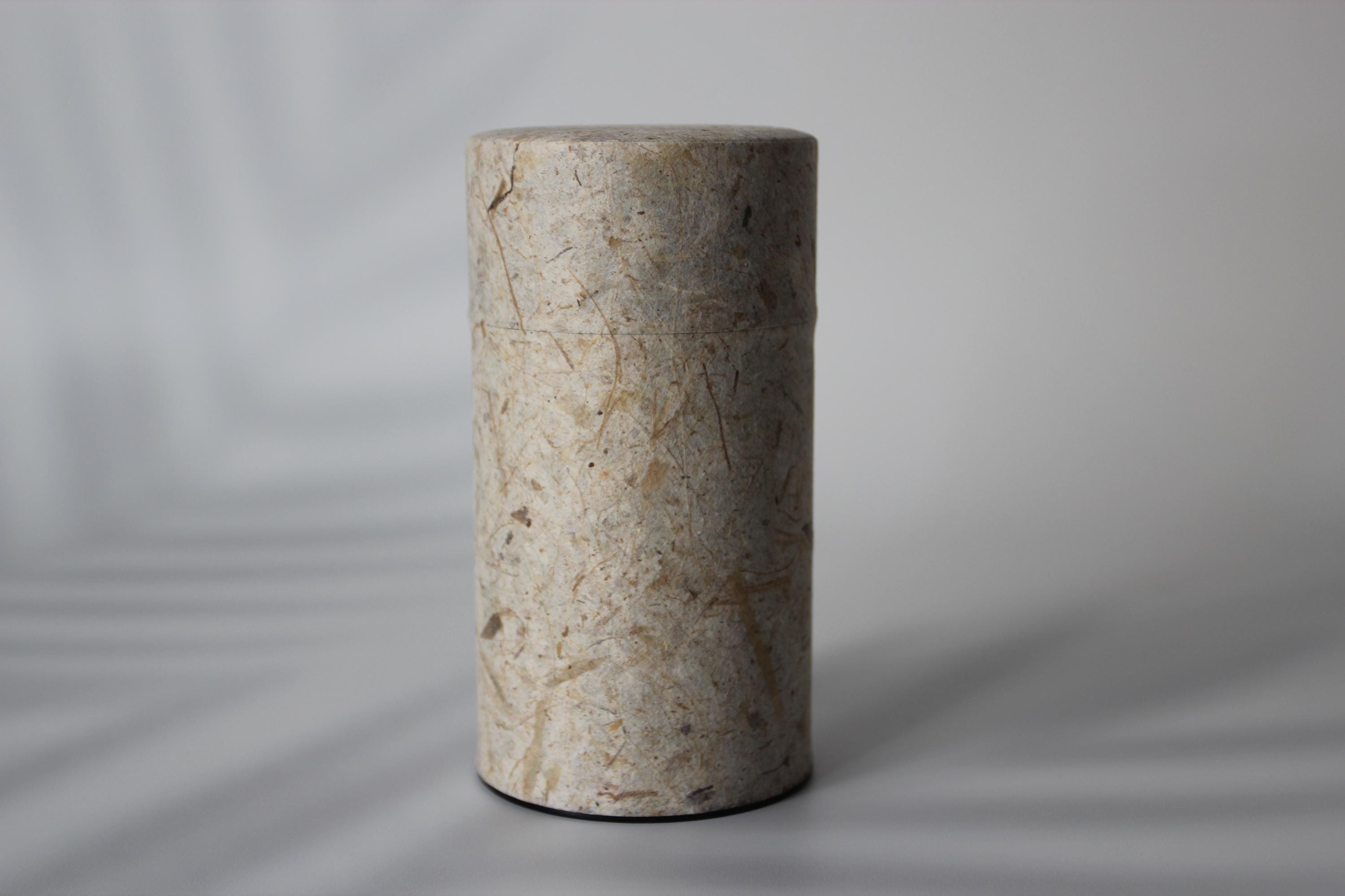 Washi Paper Tea Canister: Large Japanese Tea Tin (200g) or Small (100g)