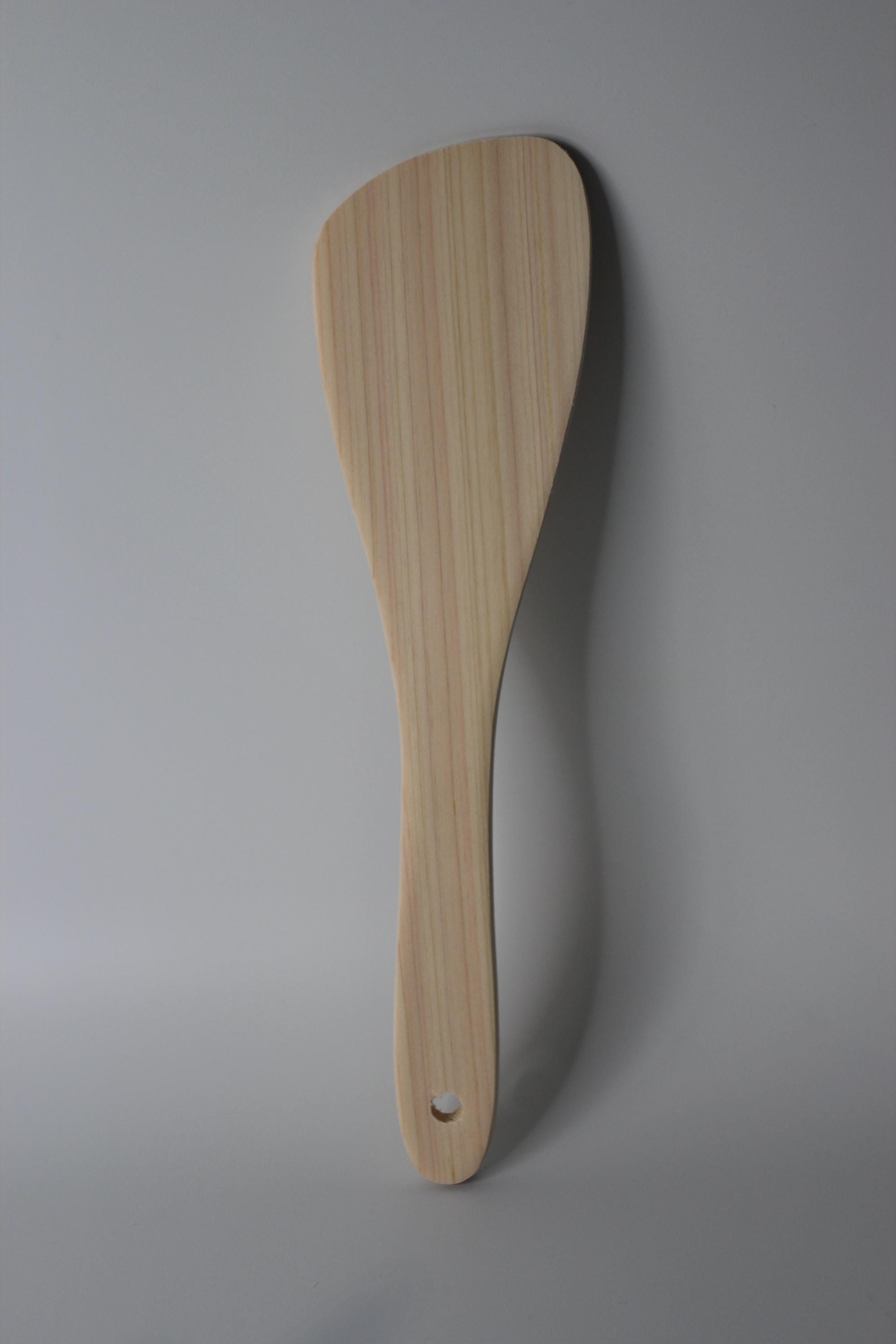 Handmade Hinoki Spatula Turner: Japanese Cypress Wood Cooking Utensil