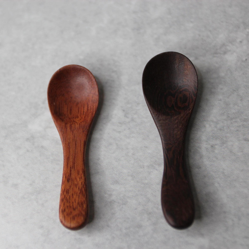 Miniature Wooden Salt Spoon: Handmade Japanese Spice Spoon