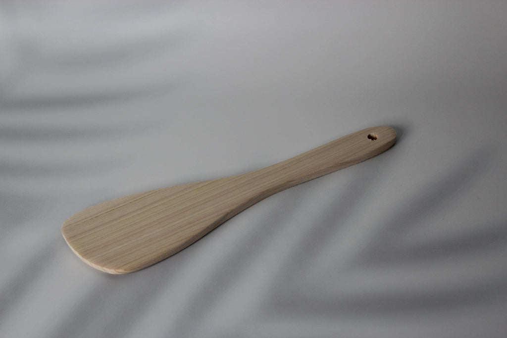 Handmade Hinoki Spatula Turner: Japanese Cypress Wood Cooking Utensil
