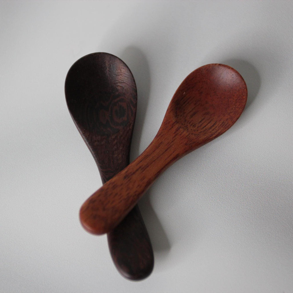 Miniature Wooden Salt Spoon: Handmade Japanese Spice Spoon