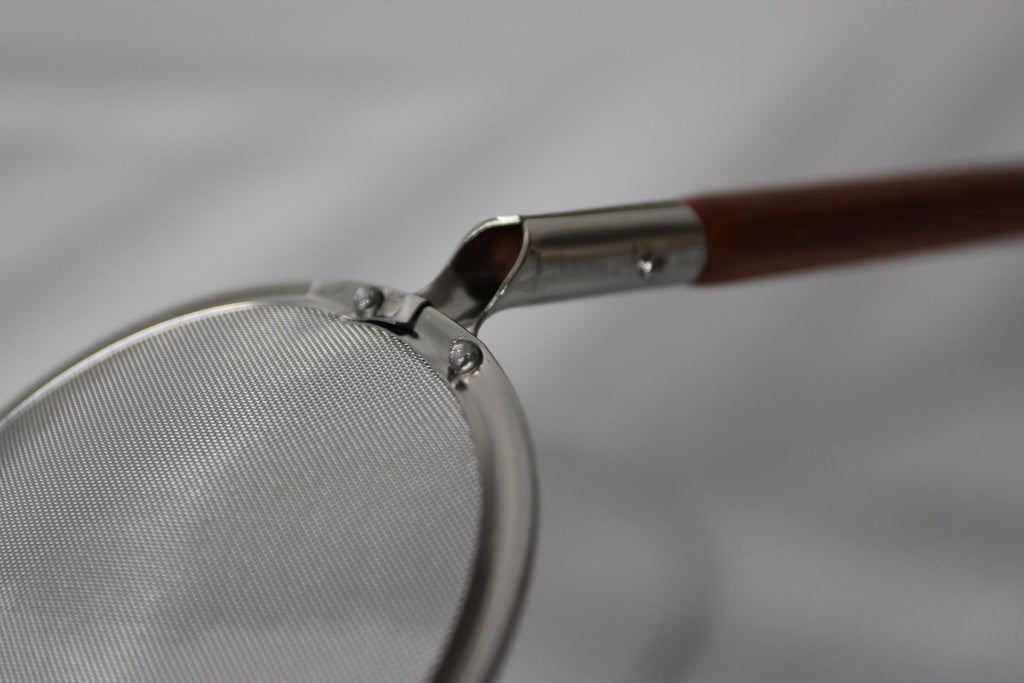 Japanese Stainless Steel Skimmer with Wooden Handle  8cm Mesh