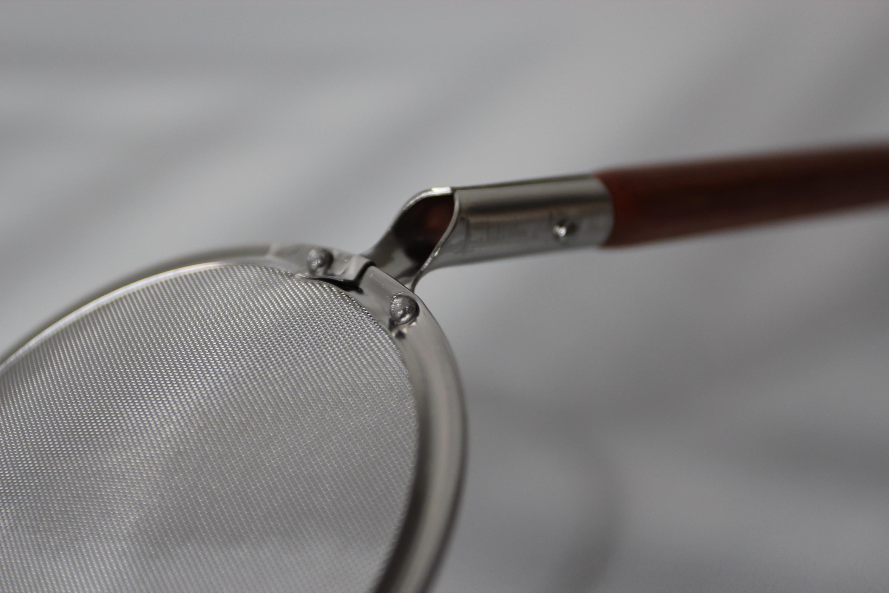 Japanese Stainless Steel Skimmer with Wooden Handle  8cm Mesh