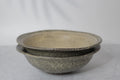 Handmade Shigaraki Ware Donburi Bowl: Ash Glazed Japanese Ceramic Serving Bowl