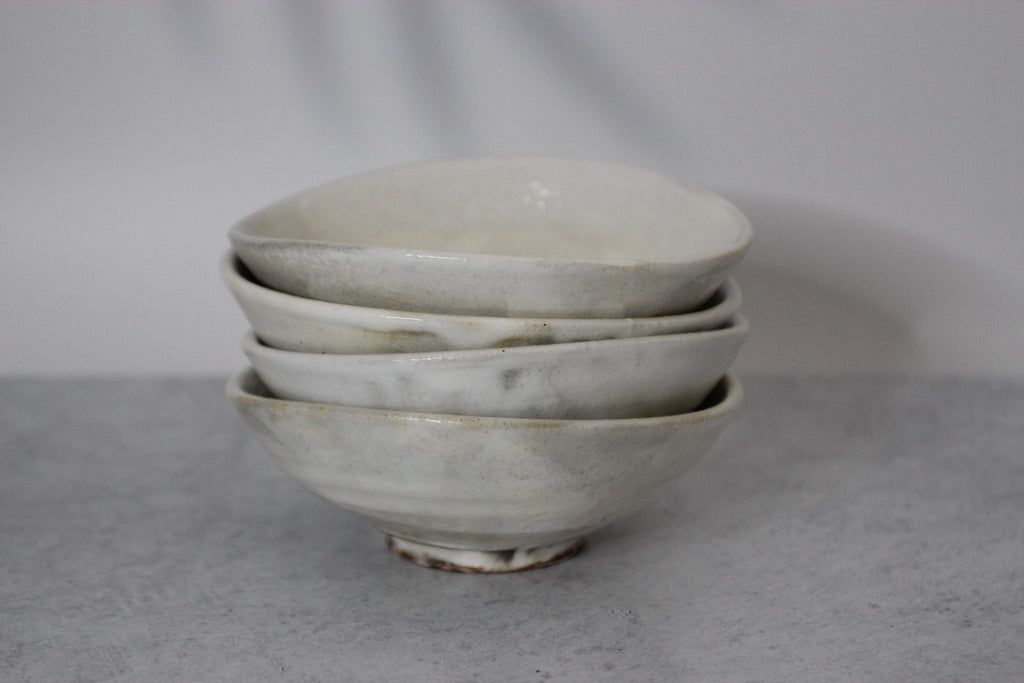 Handmade Shigaraki Kohiki Bowl: Japanese Wabi Sabi Stoneware
