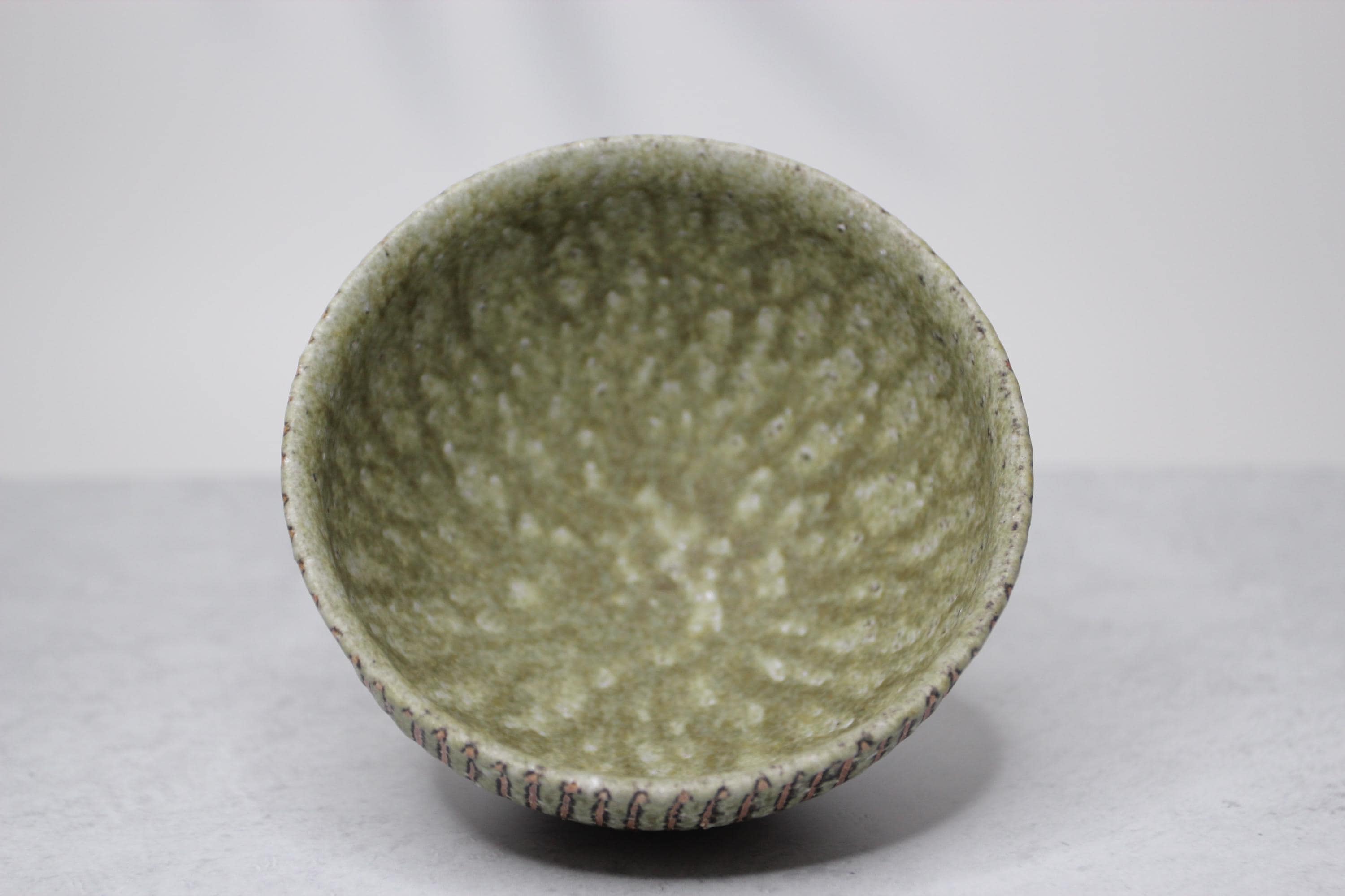 Shigaraki Ware Moegi Bowl: Handmade Japanese Ceramic Pottery