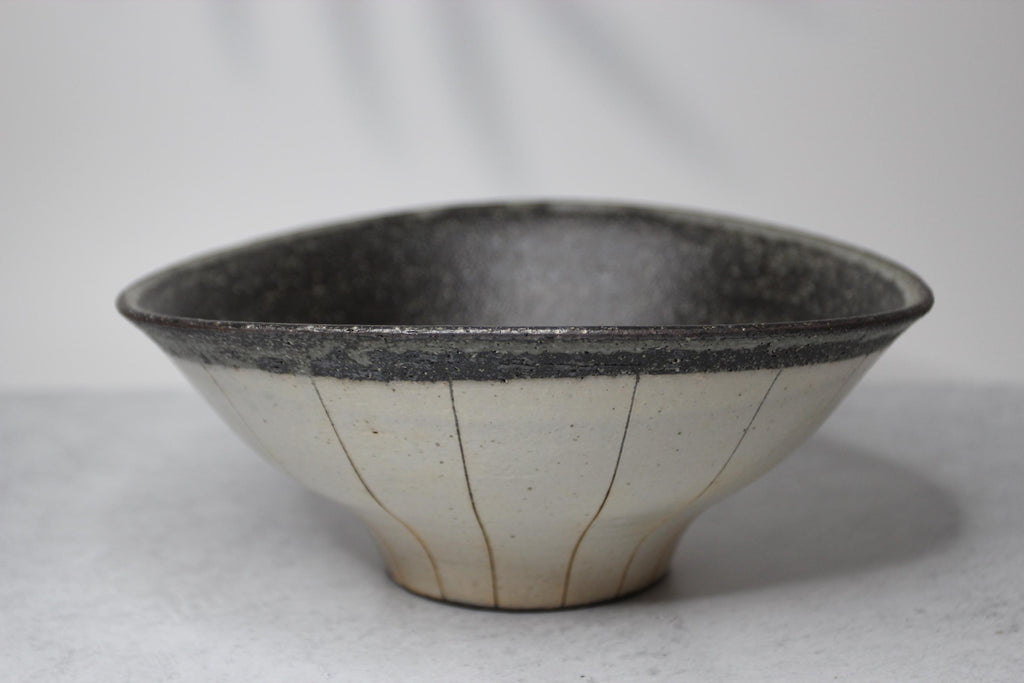 Handmade Shigaraki Ware Bowl: Japanese Wabi Sabi Ceramic Serving Bowl