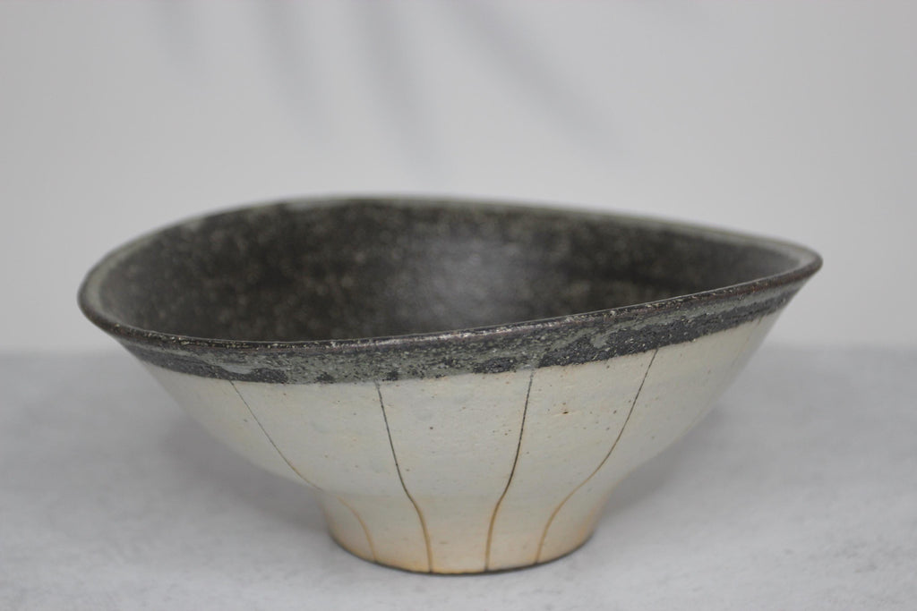 Handmade Shigaraki Ware Bowl: Japanese Wabi Sabi Ceramic Serving Bowl
