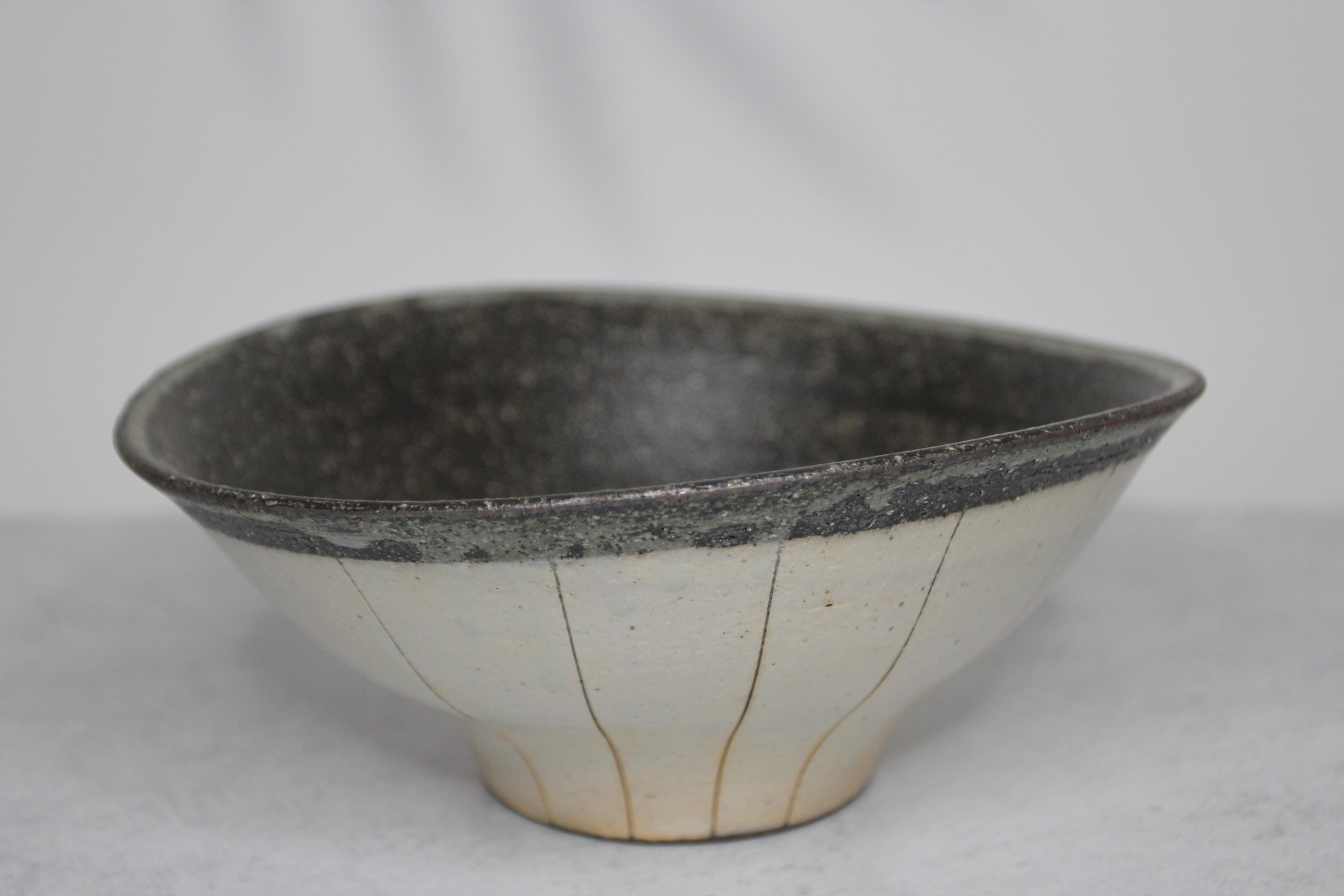 Handmade Shigaraki Ware Bowl: Japanese Wabi Sabi Ceramic Serving Bowl