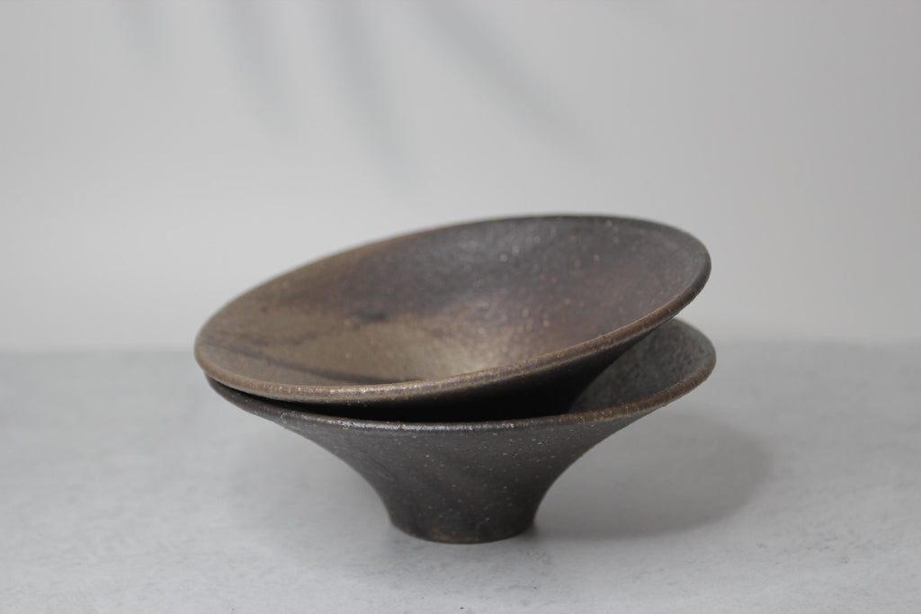 Handmade Shigaraki Ware Bowl: Wabi Sabi Japanese Ceramic Dish (15cm)