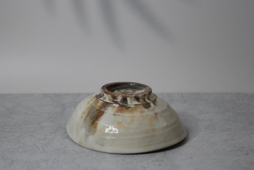 Handmade Shigaraki Kohiki Bowl: Japanese Wabi Sabi Stoneware
