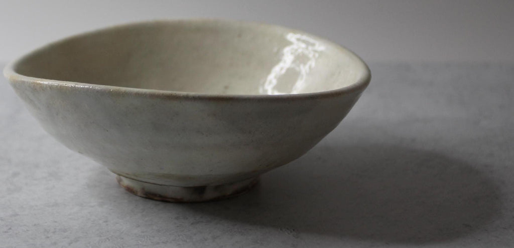 Handmade Shigaraki Kohiki Bowl: Japanese Wabi Sabi Stoneware