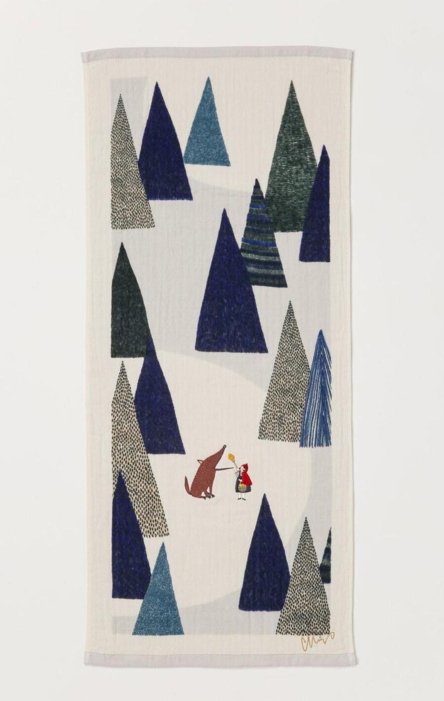 Fairytale Embroidered Hand Towel | Japanese Imabari Cotton Towel | moritaMiW × Kusubashi Monori Gift Box