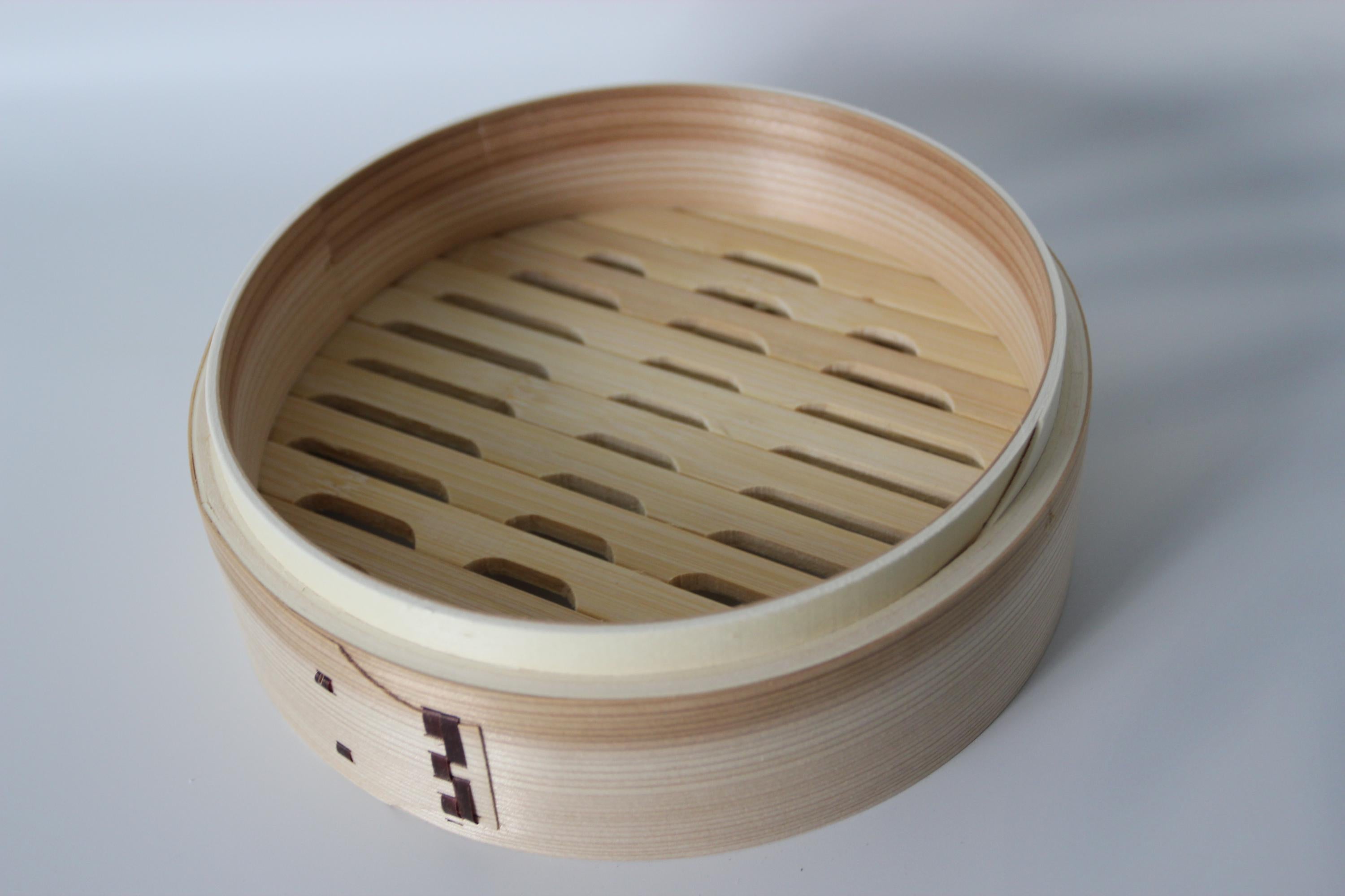 Handmade Japanese Cedar & Bamboo Steamer | Traditional Wooden Food Steamer | Eco-Friendly Cookware