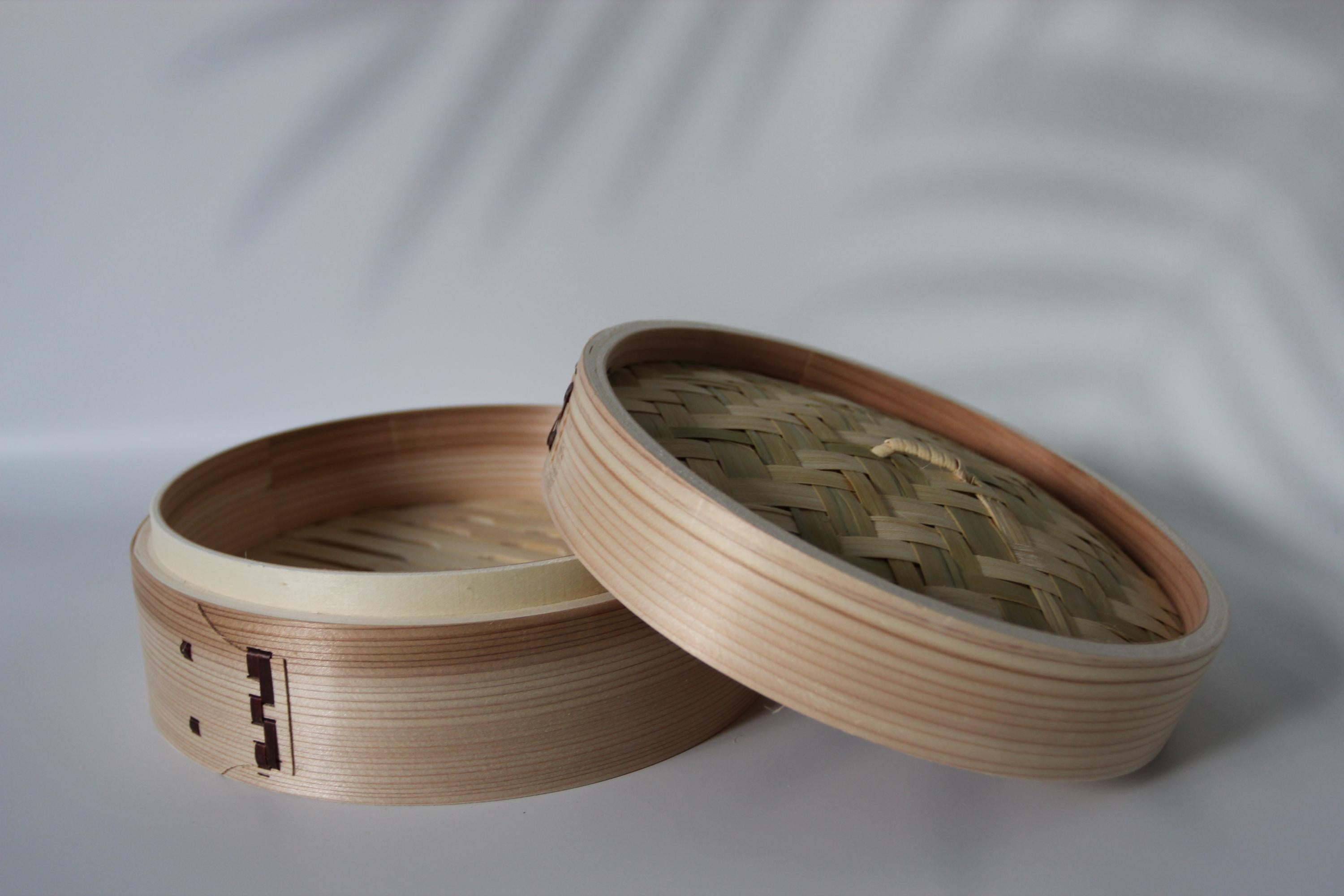 Handmade Japanese Cedar & Bamboo Steamer | Traditional Wooden Food Steamer | Eco-Friendly Cookware
