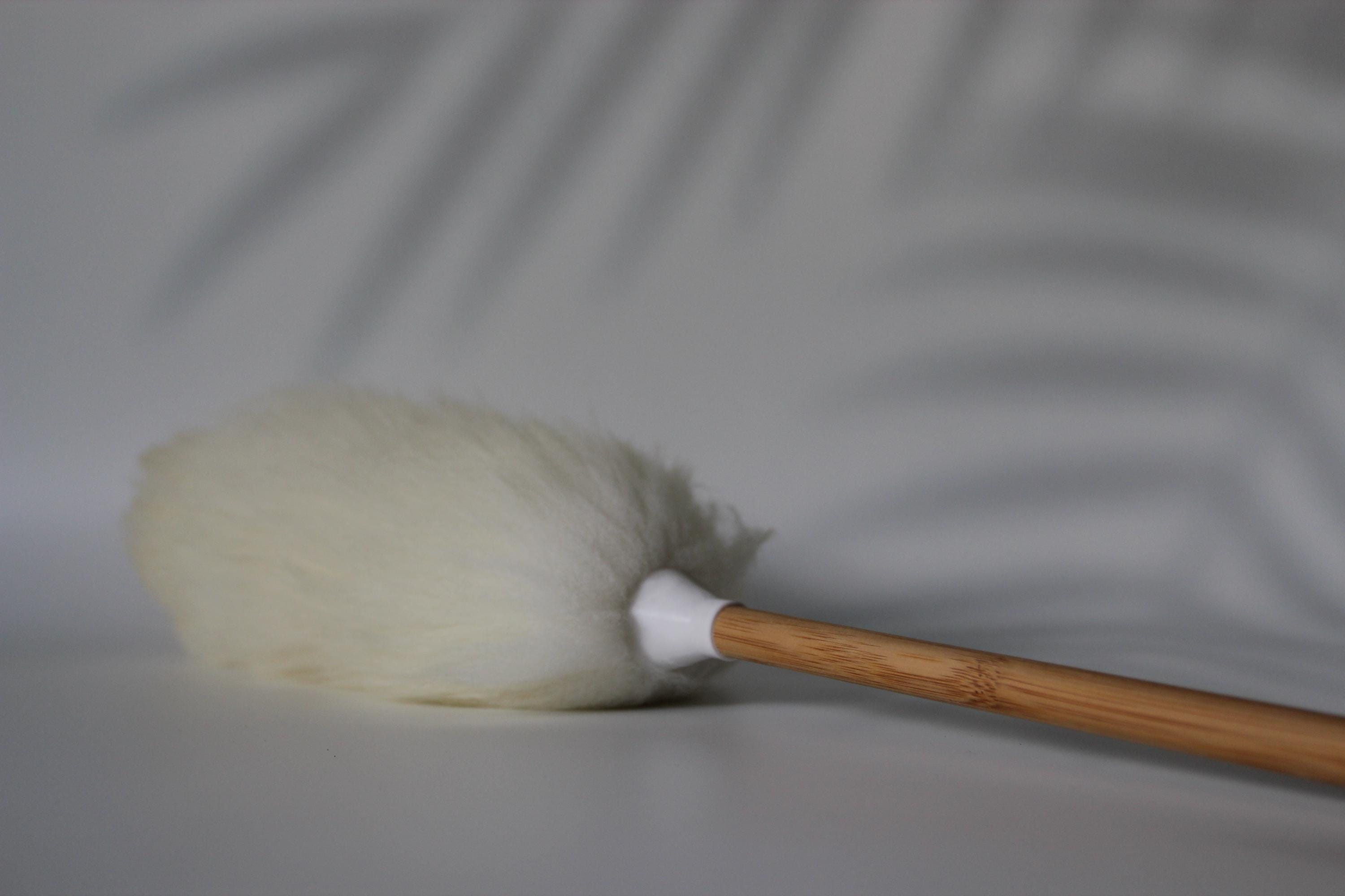 Wool Duster: Handmade Natural Static-Free Bamboo Handle