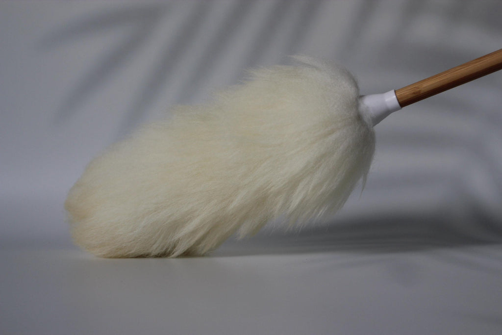 Wool Duster: Handmade Natural Static-Free Bamboo Handle