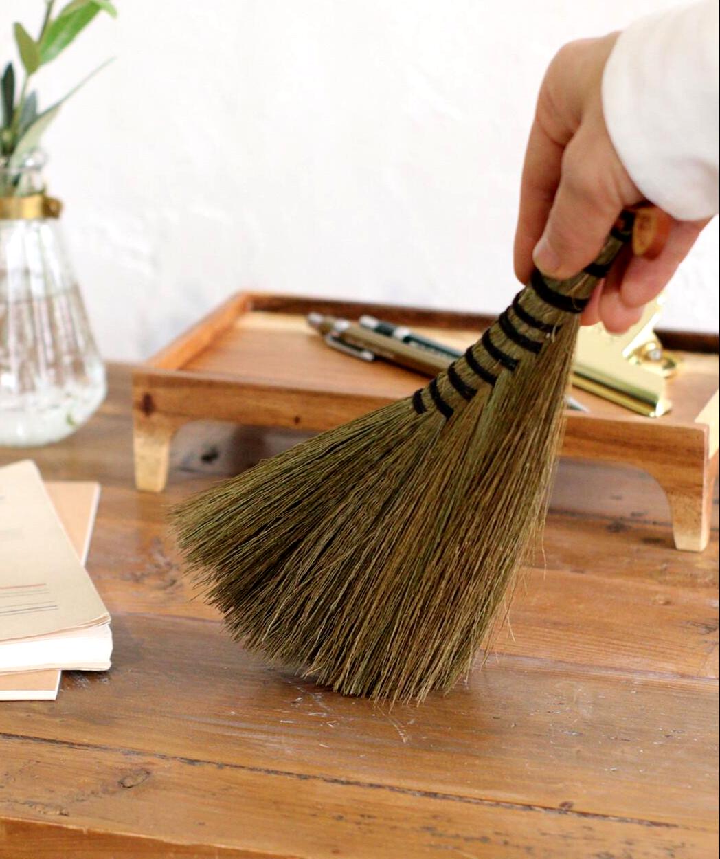 Handmade Tiger Grass Broom | Natural Soft Broom with Eucalyptus Handle | Eco-Friendly Home Cleaning Tool