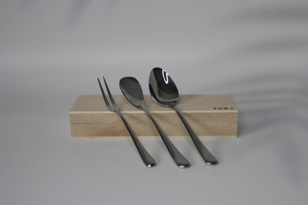 Handmade Japanese Dessert Cutlery Set | 18-8 Stainless Steel | Gift Box from Tsubame-Sanjo Niigata